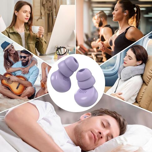 M1 Earplugs, 45dB Ear Plugs for Sleeping, High Fidelity Ear Plugs for Noise Reduction, Work, Travel, Sports, with 6 Silicone Earplug Tips, Reusable Noise Cancelling Ear Plugs, Black in Saudi Arabia
