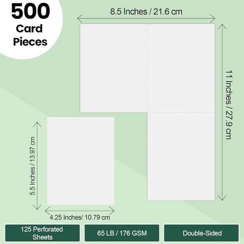 gisgfim 160Pcs White Printable Postcards Blank Postcard Paper for Printing 65LB Heavyweight Perforated Cardstock 4 Per Sheet Printable Postcard Paper for Inkjet Laser Printer 4.25 x 5.5 Inch Postcards in Kuwait