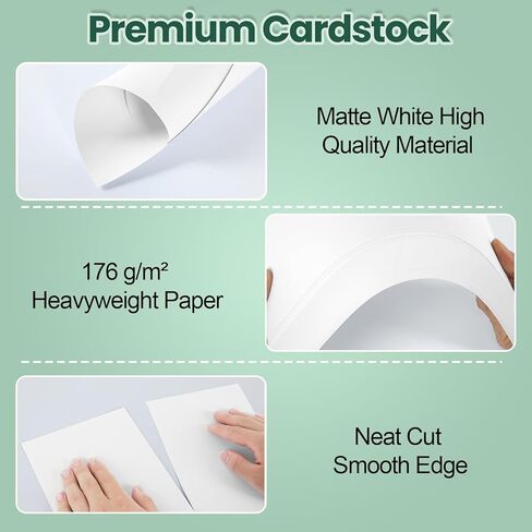 gisgfim 160Pcs White Printable Postcards Blank Postcard Paper for Printing 65LB Heavyweight Perforated Cardstock 4 Per Sheet Printable Postcard Paper for Inkjet Laser Printer 4.25 x 5.5 Inch Postcards in Kuwait