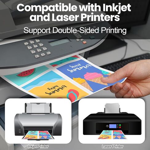 gisgfim 160Pcs White Printable Postcards Blank Postcard Paper for Printing 65LB Heavyweight Perforated Cardstock 4 Per Sheet Printable Postcard Paper for Inkjet Laser Printer 4.25 x 5.5 Inch Postcards in Kuwait