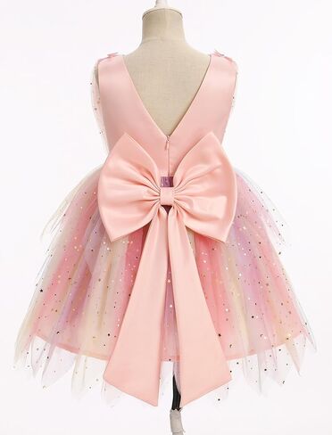 Obeeii Baby Girls Birthdy Party Dress Princess 3D Butterfly Sequin Tulle Tuulle Tutu Dress Toddler Pageant Ordical Prom Dance Dance Dance Dance in Kuwait