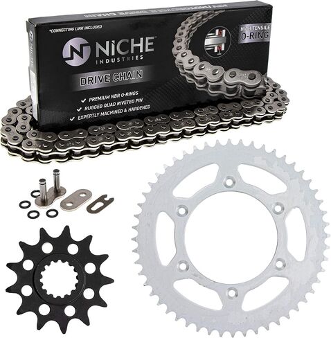 NICHE Drive Sprocket Chain Combo for KTM 250 EXC MXC XCF-W Six Days Front 13 Rear 52 Tooth 520V-X X-Ring 118 Links in Saudi Arabia