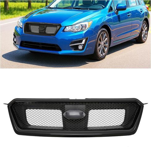 Hecasa Sporty Black Mesh Grille Assembly متوافق مع 2012-2016 Subaru Impreza 2013-2015 Subaru XV Crosstrek 2016-2017 Subaru Crosstrek Replacement for 91122fj020 in Saudi Arabia