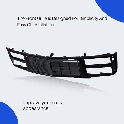 CarPartsDepot Front Grille Grill Black Shell With Insert Compatible With 1988-1993 GMC C/K 1500 2500 3500 Yukon GM1200391 With Dual Headlight Holes in Saudi Arabia