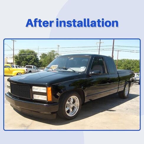 CarPartsDepot Front Grille Grill Black Shell With Insert Compatible With 1988-1993 GMC C/K 1500 2500 3500 Yukon GM1200391 With Dual Headlight Holes in Saudi Arabia