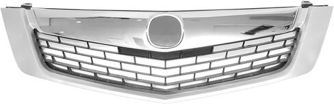 X AutoHaux Chrome Silver Forme Front Hood Grille Grille Grille Grill for Acura TSX 2009 Base V6 2.4L L4 - Gas Pront Upper Grille Grille Grille 1PCS in Saudi Arabia
