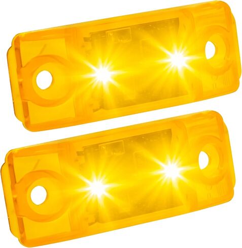 Command Electronics 12V LED Surface Mount Clearance Light – Modern OEM RV, Truck, & Trailer Side Marker – Sealed Polycarbonate Lens – CSA Certified for the US and Canada – Red – 2-Pack in Kuwait