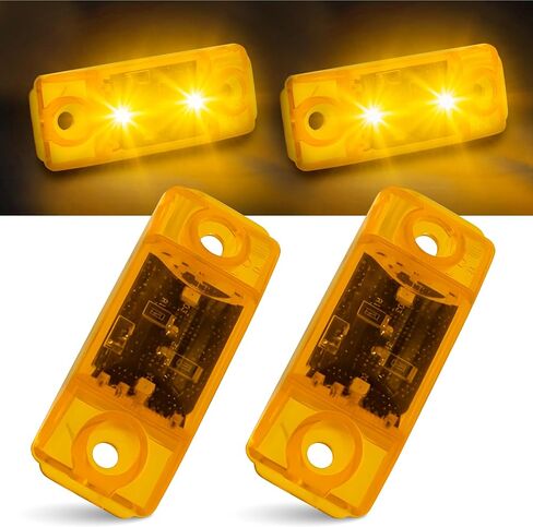 Command Electronics 12V LED Surface Mount Clearance Light – Modern OEM RV, Truck, & Trailer Side Marker – Sealed Polycarbonate Lens – CSA Certified for the US and Canada – Red – 2-Pack in Kuwait