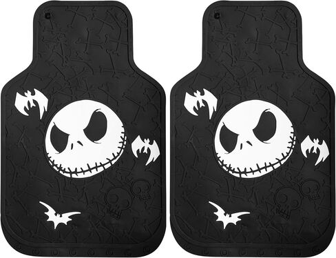 Plasticolor 001520R01 Disney Nightmare Before Christmas Bones Design with White Bats Front Floor Mat for Car Truck SUV in Saudi Arabia