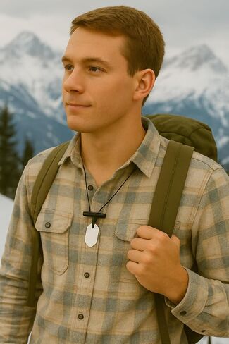 Outdoor Fire Starter Necklace – Emergency Survival Tool with Ferro Rod, Ceramic Striker & Paracord Lanyard in Kuwait