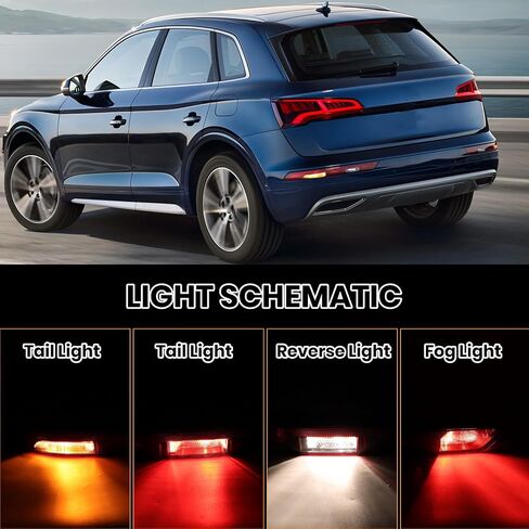 Rear Bumper Tail Light Lamp for Audi Q5 2009-2015 Rear Bumper Reflector Lower Tail Lights Replace 8R0945096 Passenger Side (Right) in Saudi Arabia