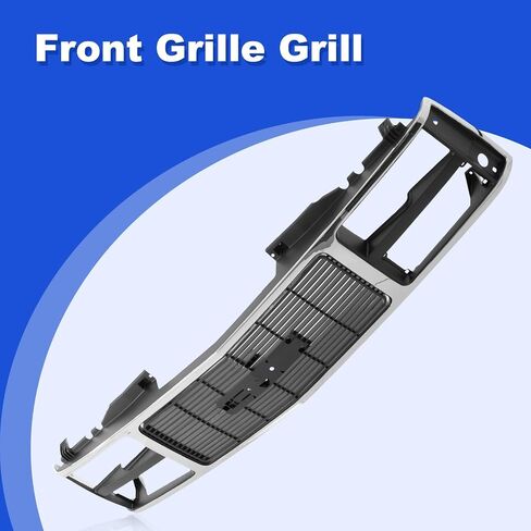 CarPartsDepot Front Grille Grill Black Shell With Insert Compatible With 1988-1993 GMC C/K 1500 2500 3500 Yukon GM1200391 With Dual Headlight Holes in Saudi Arabia