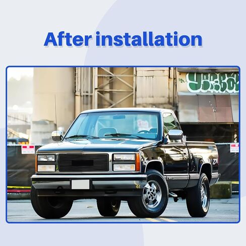 CarPartsDepot Front Grille Grill Black Shell With Insert Compatible With 1988-1993 GMC C/K 1500 2500 3500 Yukon GM1200391 With Dual Headlight Holes in Saudi Arabia