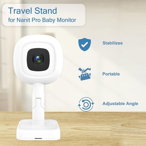 Flex Multi-Stand & Travel Case for Nanit Pro Baby Monitor, Travel Pack for Nanit Pro, Protective Compact Hard Case, Portable and Easy Storage-White Stand (Camera Not Included) in Saudi Arabia