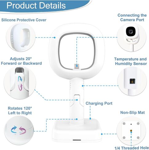 Flex Multi-Stand & Travel Case for Nanit Pro Baby Monitor, Travel Pack for Nanit Pro, Protective Compact Hard Case, Portable and Easy Storage-White Stand (Camera Not Included) in Saudi Arabia