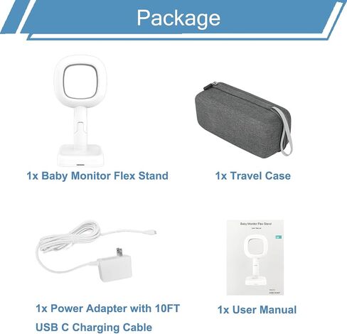 Flex Multi-Stand & Travel Case for Nanit Pro Baby Monitor, Travel Pack for Nanit Pro, Protective Compact Hard Case, Portable and Easy Storage-White Stand (Camera Not Included) in Saudi Arabia