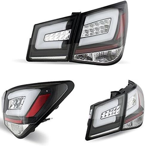 AKKON - For 10-15 Chevy Cruze 16 Limited J300 Black Bezel LED Light Tube Design Full LED Tail Lights Brake Lamps 4pcs Set in Saudi Arabia