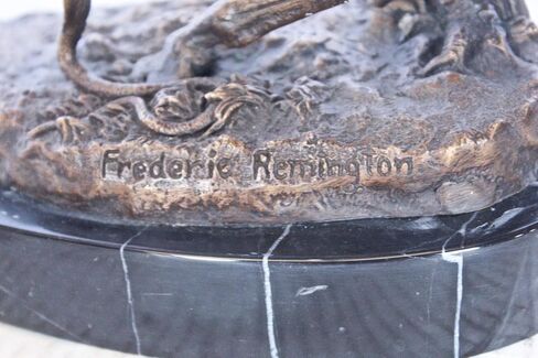 Nifao Cheyenne Remington Replica Pronze تمثال برونزي على الحجم الرخامي: 12 "× 4" × 12 "H in Kuwait