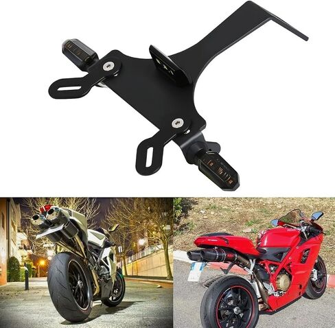 خلفي ذيل قصير TILED Fender Fender LED إشارة الدوران متوافقة مع 1098 848 1198/848 2008 2009 2010/848 EVO 2011 2013/1098 2007 2008/1198 2009 2010 2011 (Clear) in Kuwait