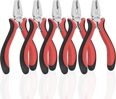 Bent Nose Pliers 5"-5 Pack Bent Nose Pliers for Jewelry Making with Spring Loaded for DIY, Craft, Repairing in Kuwait