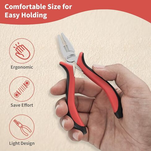 Bent Nose Pliers 5"-5 Pack Bent Nose Pliers for Jewelry Making with Spring Loaded for DIY, Craft, Repairing in Kuwait