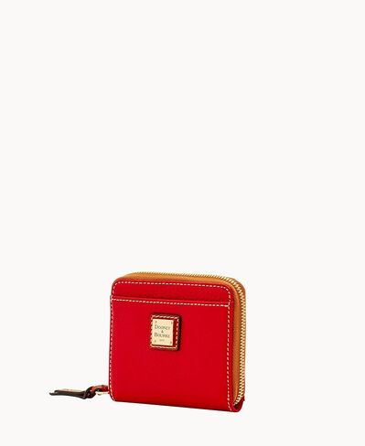 Dooney & Bourke Wallet, Pebble Grain Small Zip Around Wallet - Blue in Kuwait