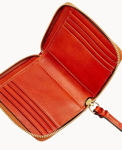 Dooney & Bourke Wallet, Pebble Grain Small Zip Around Wallet - Blue in Kuwait