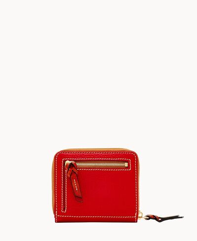 Dooney & Bourke Wallet, Pebble Grain Small Zip Around Wallet - Blue in Kuwait