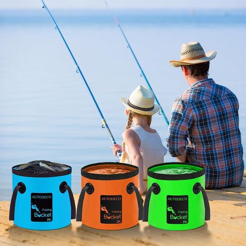 AUTODECO 20L Collapsible Bucket 5 Gallon Water Container Folding Water Bucket with Handle Portable Wash Basin in Saudi Arabia