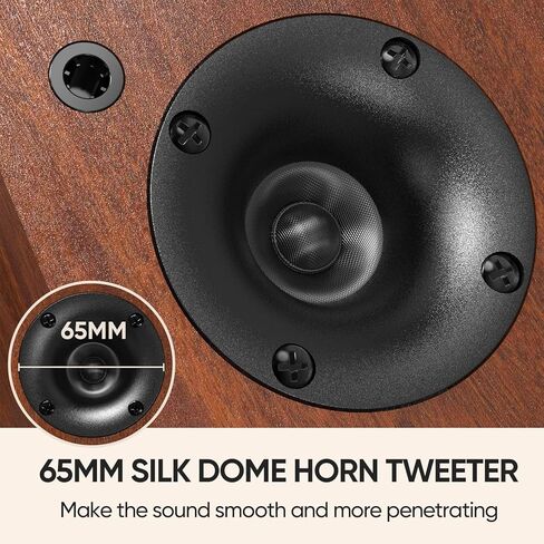 Powered Bookshelf Speakers, 60W Record Player Speakers with 3.5 Inch Woofer, Bluetooth 5.0 Stereo Speakers with Optical/AUX/TV-ARC Connection for Gaming Monitor, Turntable, PC, TV in Kuwait