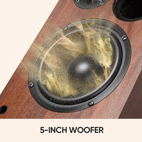 Powered Bookshelf Speakers, 60W Record Player Speakers with 3.5 Inch Woofer, Bluetooth 5.0 Stereo Speakers with Optical/AUX/TV-ARC Connection for Gaming Monitor, Turntable, PC, TV in Kuwait