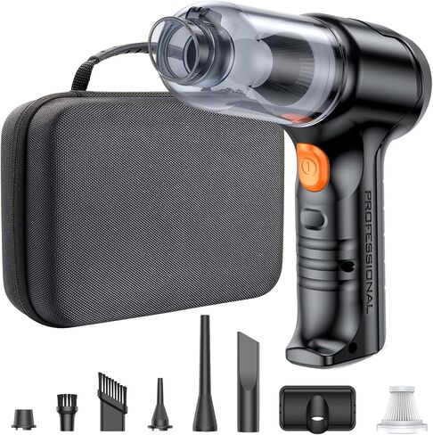 SEALIGHT Handheld Car Vacuum Cleaner, 4 in 1 Mini Vacuum Cleaner Air Duster, High Power Suction with Multi-Nozzles for Car, Home, Office, Pet in Saudi Arabia