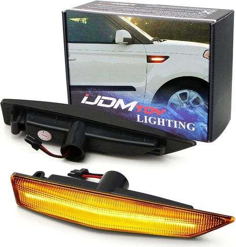 عدسة Ijdmtoy المدخنة كاملة العنبر LED Fender Fender Blinker Side Lights متوافقة مع 2009-2013 Gen1 Kia Soul ، استبدل مصابيح Sidemarker Clear Clear Clear in Saudi Arabia