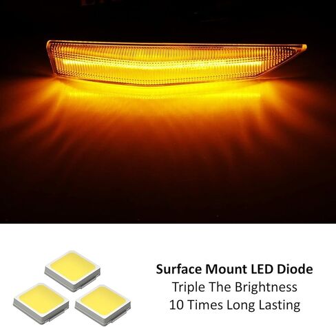 عدسة Ijdmtoy المدخنة كاملة العنبر LED Fender Fender Blinker Side Lights متوافقة مع 2009-2013 Gen1 Kia Soul ، استبدل مصابيح Sidemarker Clear Clear Clear in Saudi Arabia