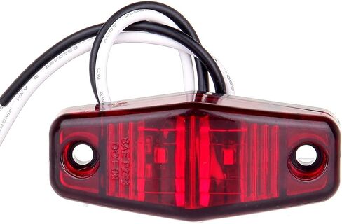 4x 2.5 Inch Oval Side Fender Marker Light Red Lens Universal Surface Mount 2 LED Light Truck Boat Trailer Sealed Mini Trailer Clearance Identification Lights in Saudi Arabia