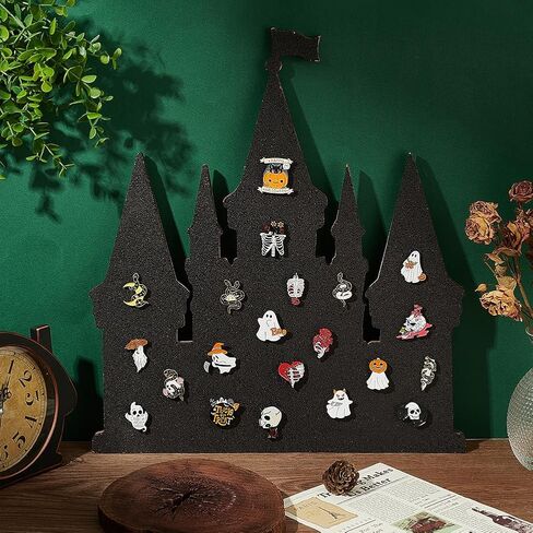 BENECREAT Castle Pin Board Cork Board, 15.6x13.6inch Bulletin Display Board Brooch Jewelry Display Cork Tray for Brooch Pin Collection Display, Office Home and School Decor in Saudi Arabia