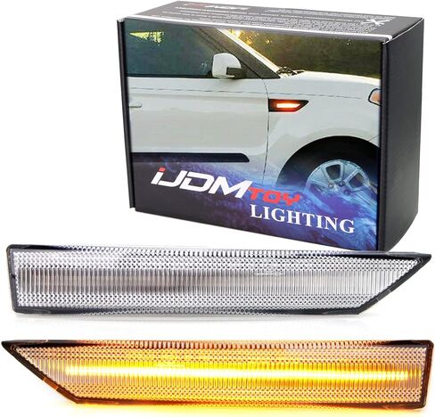 iJDMTOY Smoked Lens Full Amber LED Fender Blinker Side Marker Lights Compatible With 2009-2013 Gen1 Kia Soul, Replace OEM Clear Sidemarker Lamps in Saudi Arabia