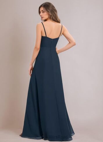 Spaghetti Strap Bridesmaid Dresses Long with Slit Cowl Neck Chiffon Formal Dresses for Women 2025 in Saudi Arabia