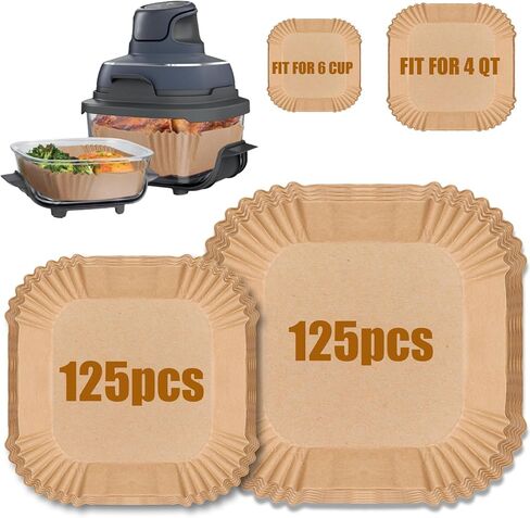 بطانات مقلاة الهواء السيليكون السيليكون للنينجا كريسبي 4-في 1 نظام طبخ الهواء الزجاجي المحمولة ، و 2pcs ملحقات حاويات الجوية الزجاجية ، كبيرة لـ 4-QT وصغيرة لحاوية 6 كوات ، غير لاصقة in Kuwait