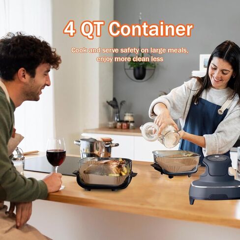 بطانات مقلاة الهواء السيليكون السيليكون للنينجا كريسبي 4-في 1 نظام طبخ الهواء الزجاجي المحمولة ، و 2pcs ملحقات حاويات الجوية الزجاجية ، كبيرة لـ 4-QT وصغيرة لحاوية 6 كوات ، غير لاصقة in Kuwait