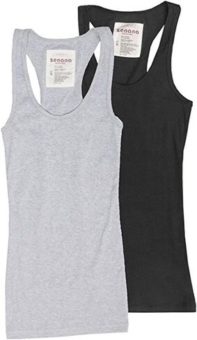 زينانا للسيدات مضلع Racerback Athletic Tank Tops 2 4 حزم in Kuwait