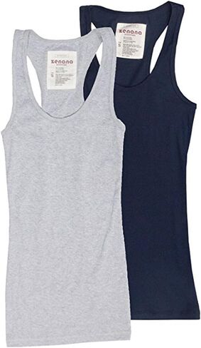 زينانا للسيدات مضلع Racerback Athletic Tank Tops 2 4 حزم in Kuwait