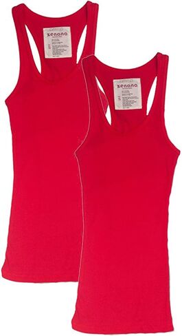 زينانا للسيدات مضلع Racerback Athletic Tank Tops 2 4 حزم in Kuwait