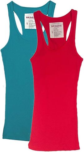 زينانا للسيدات مضلع Racerback Athletic Tank Tops 2 4 حزم in Kuwait