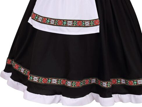 TOONRAIN Oktoberfest Costumes Women Gingham Dress Dirndl Puff Sleeve Plaid Traditional Bohemian for Easter Maid Cosplay Set in Saudi Arabia