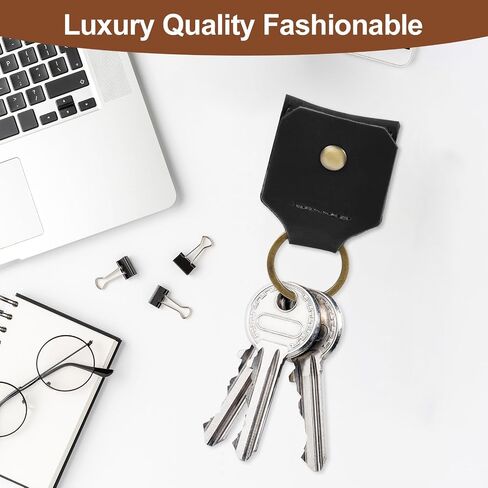 Jack&Chris Genuine Leather SD Card Holder Keychain, Anti-Shock Anti-Dust SD Card Case, Portable Camera Accessories for SD CF CFexpress Micro SD Nano SIM and Micro SIM Cards, Coffee 2 Packs in Kuwait