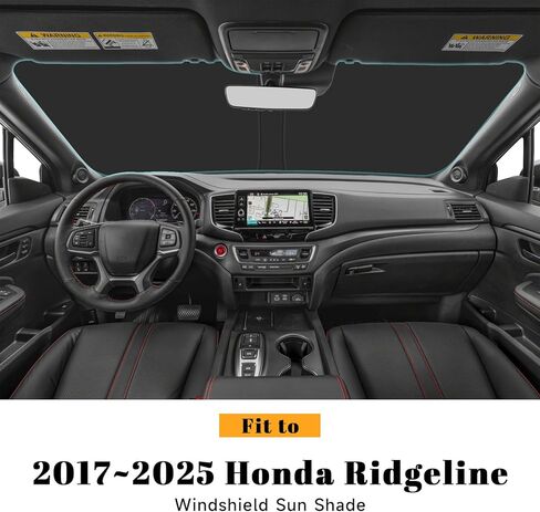 Car Windshield Sun Shown for Honda 2017-2025 Ridgeline Accessories (OEM Design) عاكس عزل عزل حراري قابلة للطي Sunshade للحماية النهائية in Kuwait