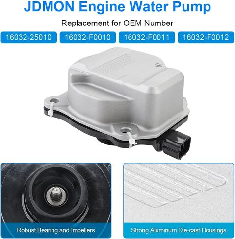 JDMON ELECTRAL ENTRIVE WATER PUMP W/THERMOSTAT استبدال لكزس ES300H TOYOTA CAMRY 2018-2021 ، RAV4/AVALON HYBRID 2019-2022 2.5L بديل لـ 16032-25010 16032-F0010 16031-25010 16031-25011 in Saudi Arabia