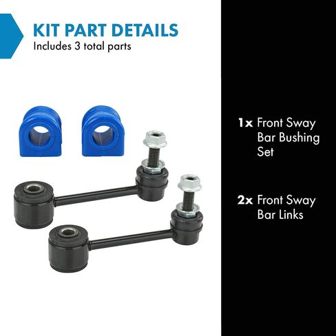 طقم التعليق الأمامي TRQ Sway Bar Brating Set Sway Bar Bar Link متوافق مع 2007-2017 Jeep Wrangler 2018 Wrangler JK in Saudi Arabia