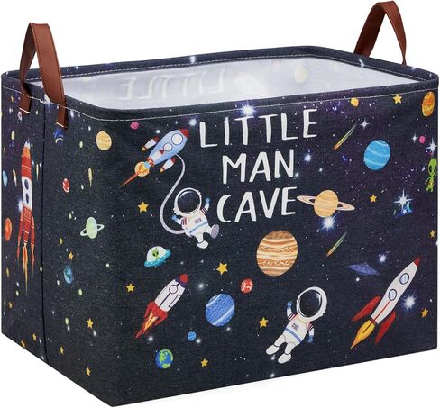 Dinosaur Nursery Decor Baby Gift Basket with Inspirational Quotes Large Kid Storage Chest Trunk Woodland Stone Volcano Book Shelf Basket Collapsible Clothes Toy Bin for Baby Rectangle Hamper,36L in Saudi Arabia